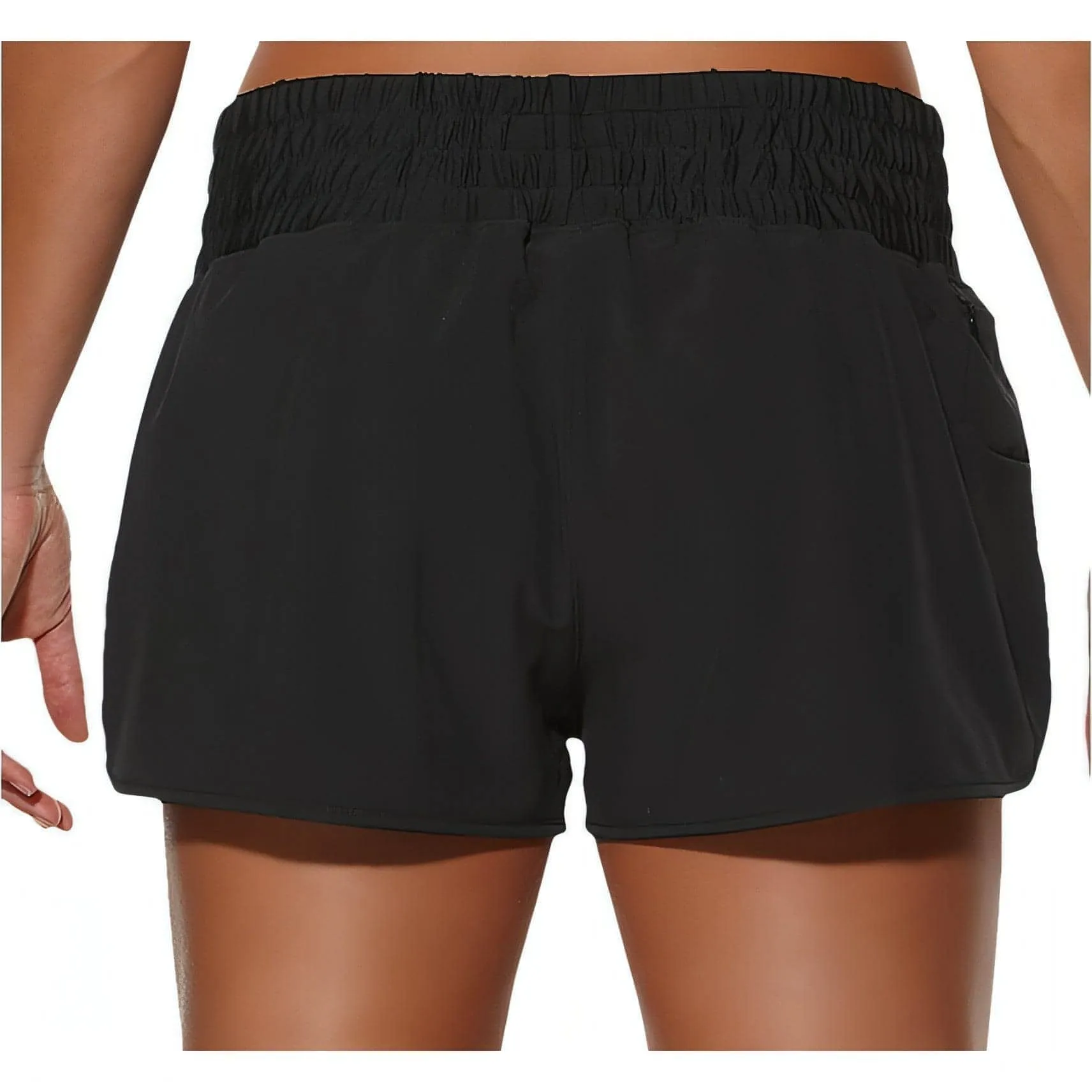 Asics Woven Womens Running Shorts - Black