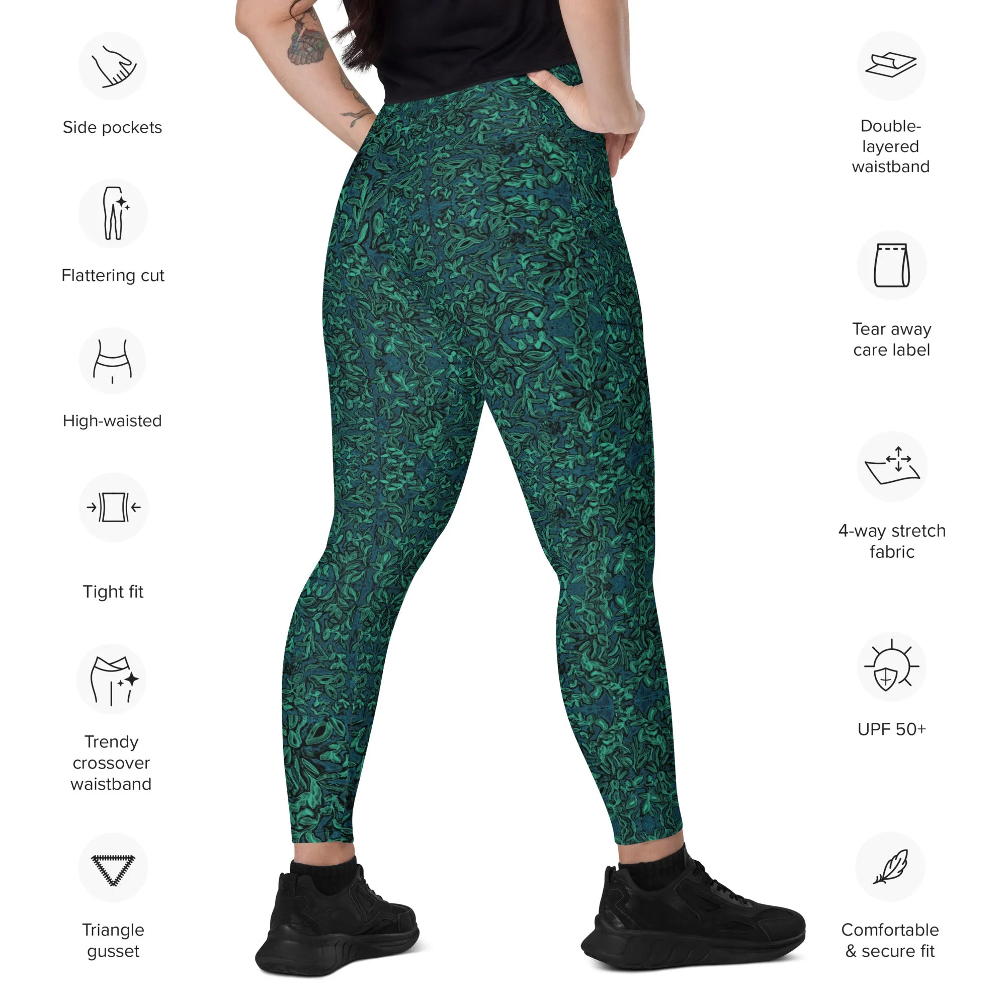 Candie's Crossover waist yoga pant leggings with pockets