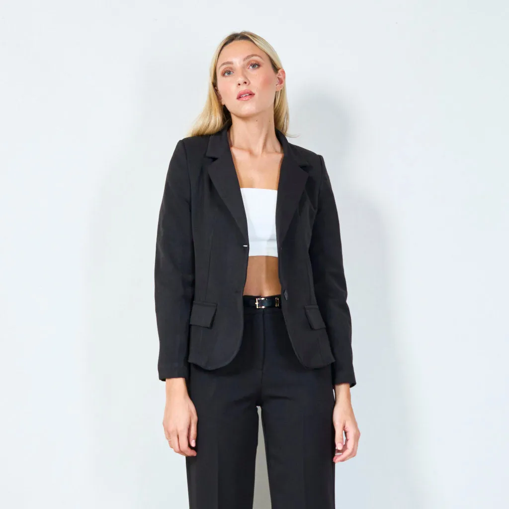 Classic tailored blazer with pockets wholesale