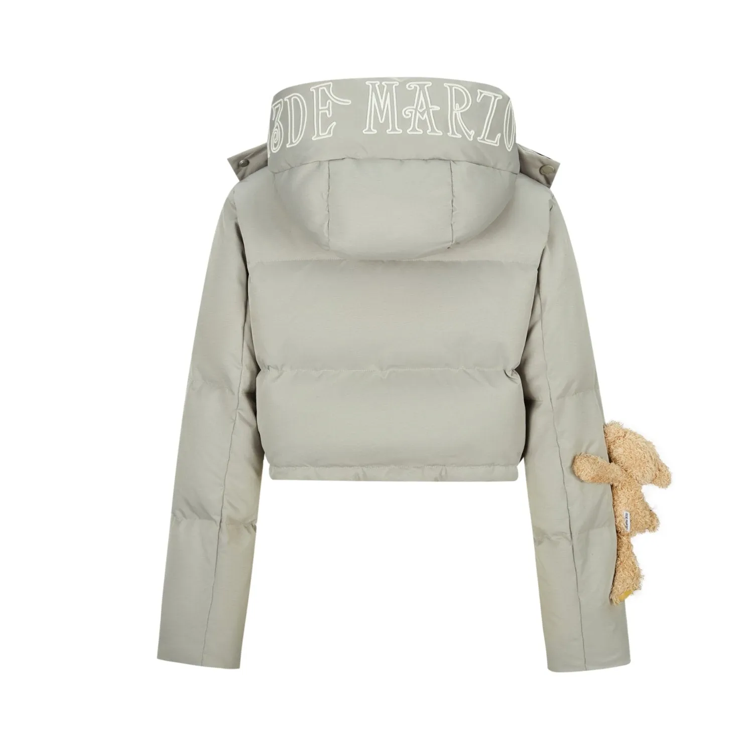 Doozoo Base Down Jacket In Khaki Gray