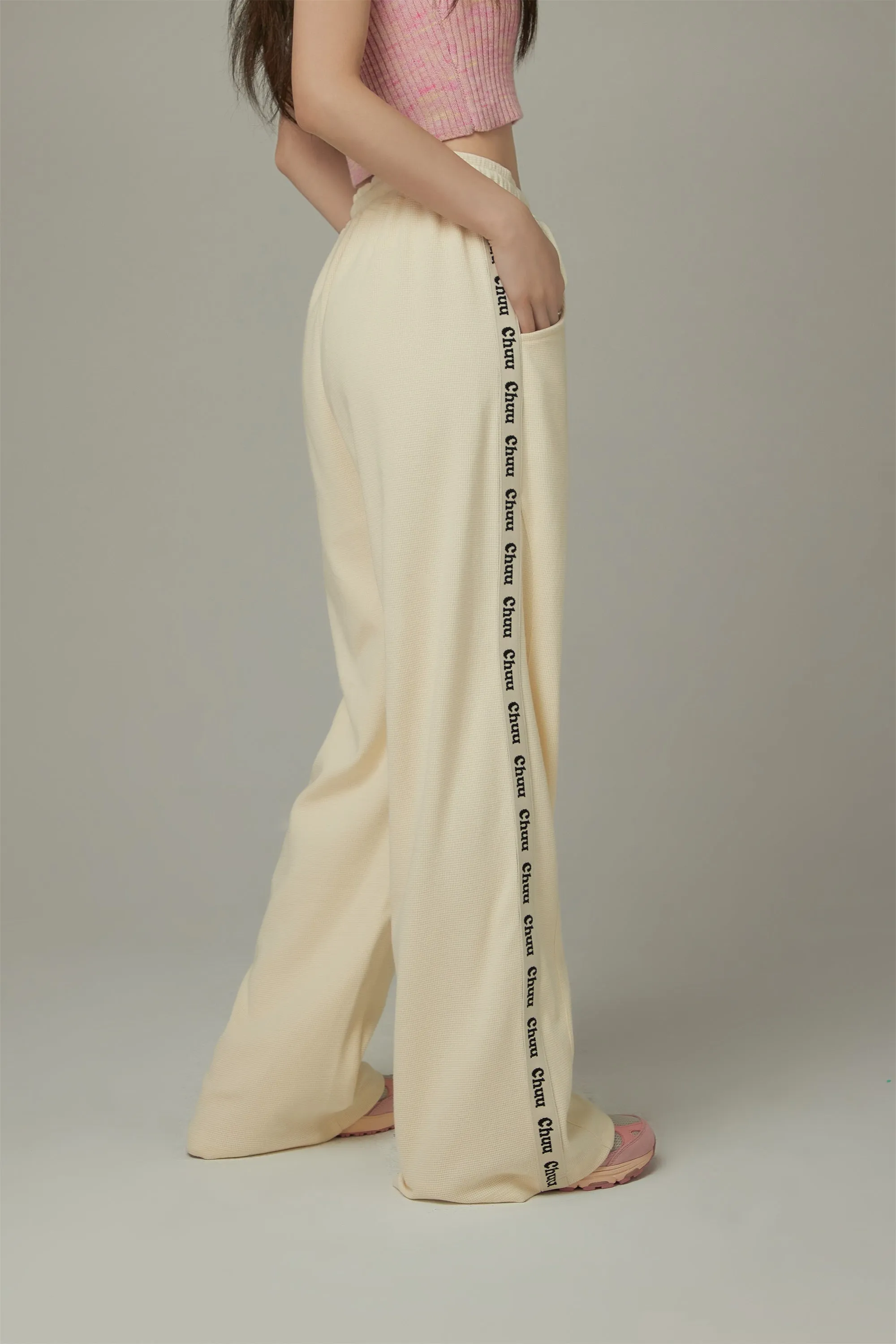 Elastic Waist String Sporty Pants