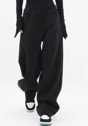 Elastic Waist Sweatpants with Pockets