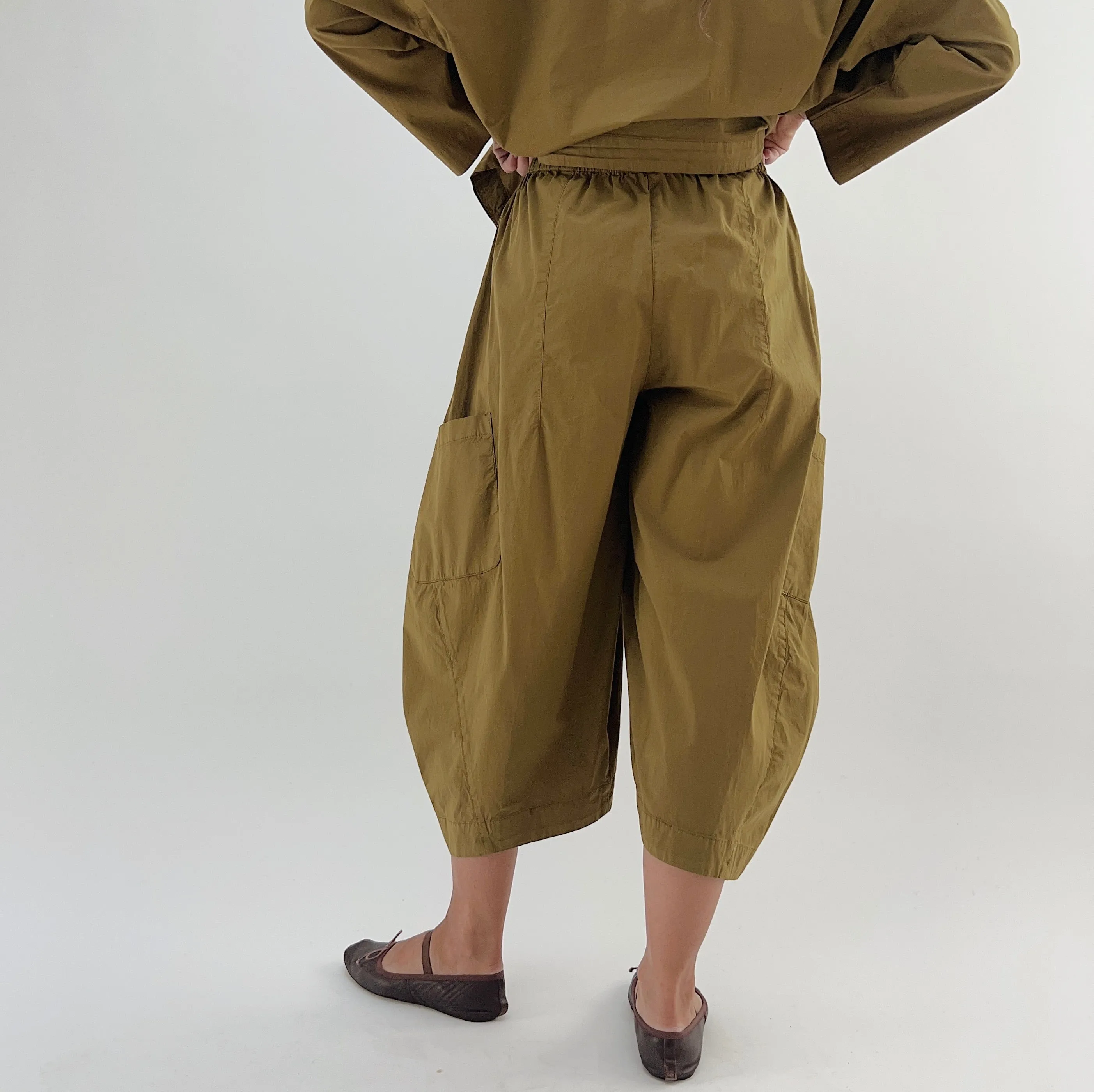 Eleven Stitch | Snap Front Pant in Olive