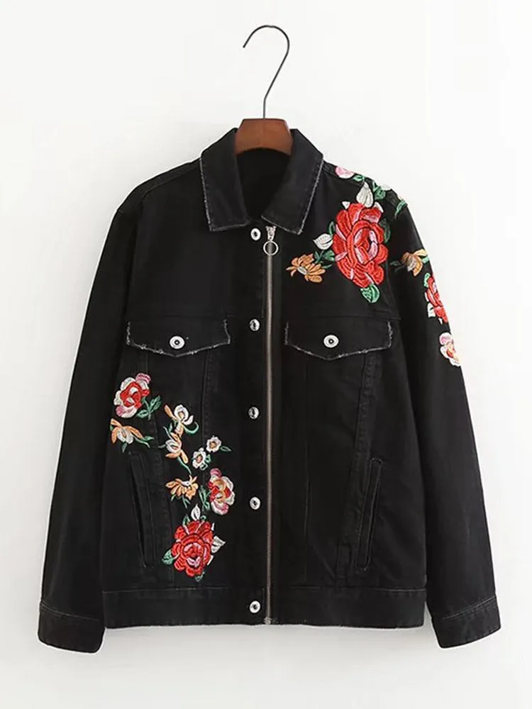 Embroidery Women Denim Jackets