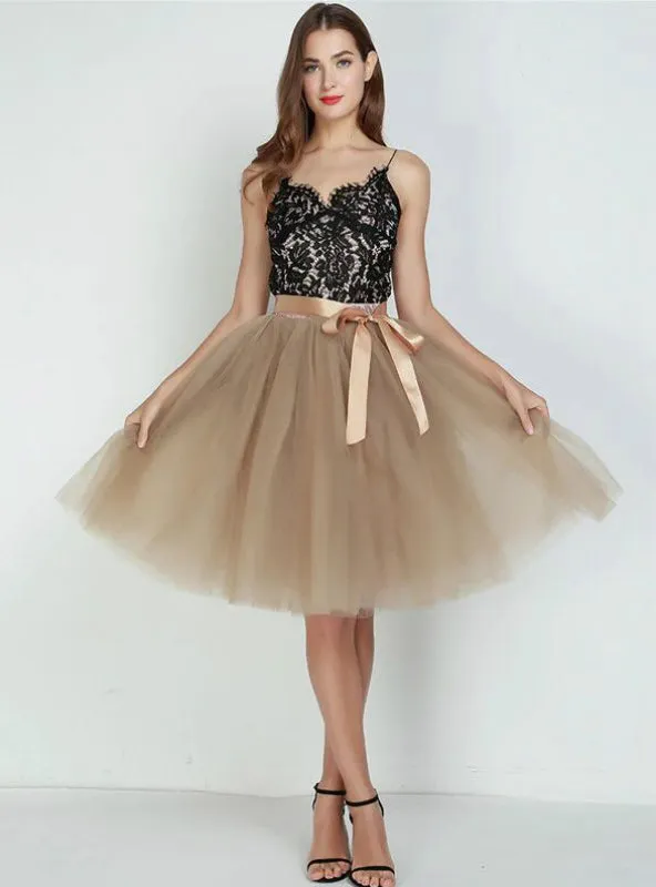 Fashion Tulle Skirt Pleated Tutu Skirts Womens