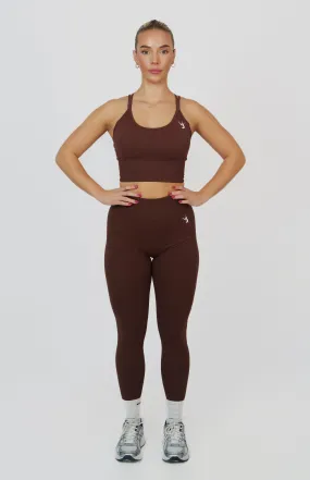 Form Seamless Scrunch Leggings & Sports Bra Set - Chestnut Brown