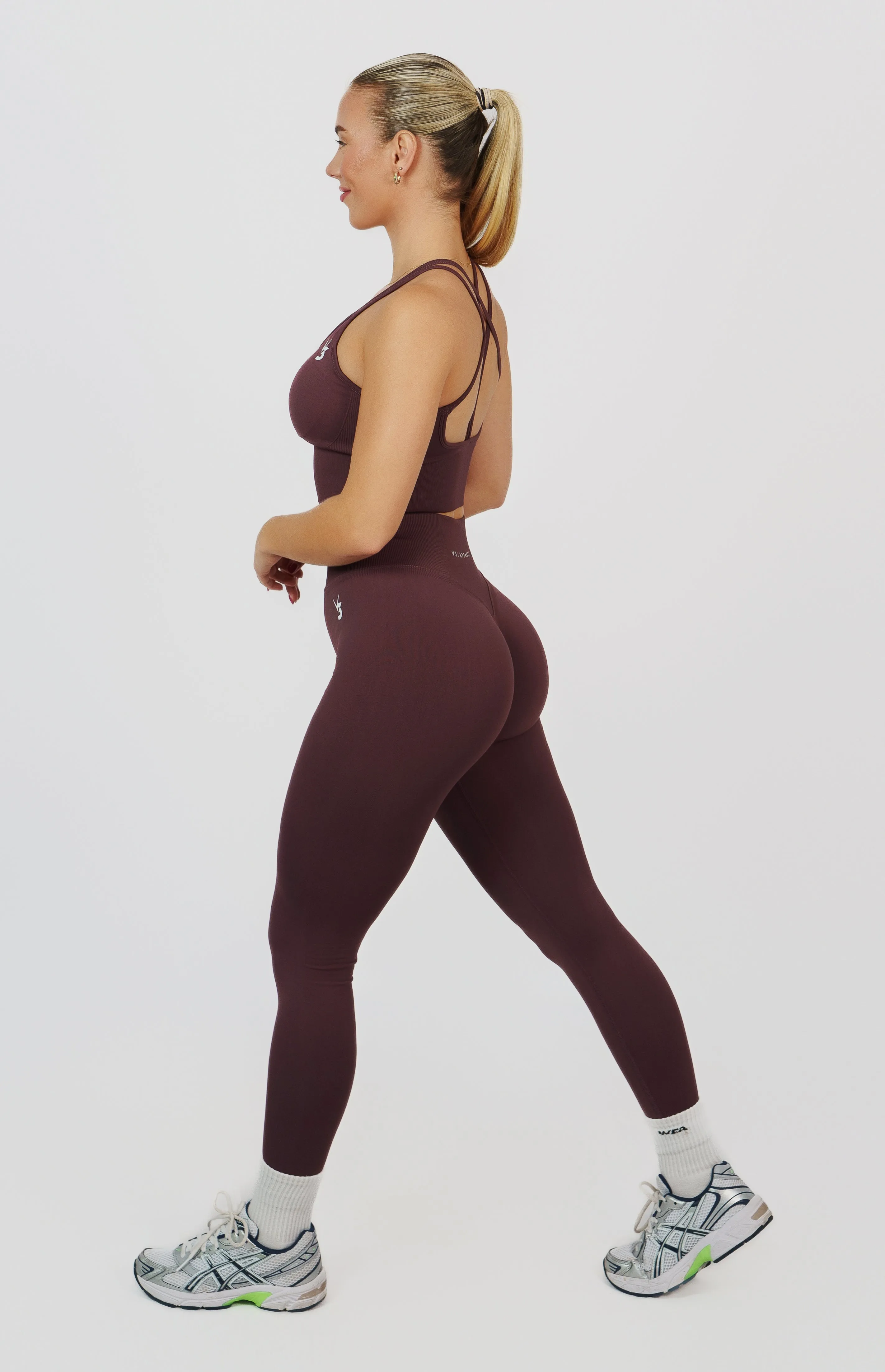 Form Seamless Scrunch Leggings & Sports Bra Set - Plum Purple