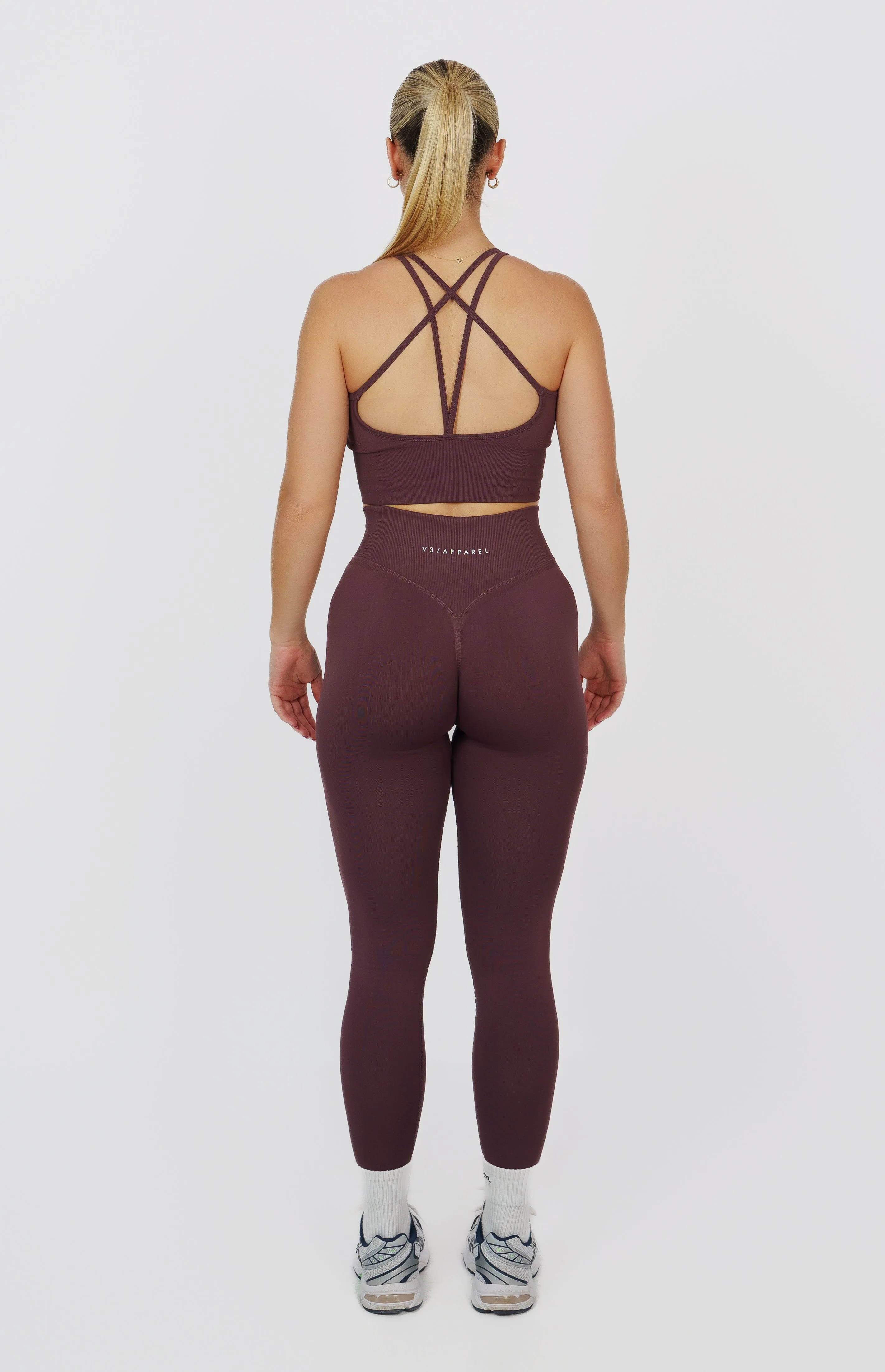 Form Seamless Scrunch Leggings & Sports Bra Set - Plum Purple