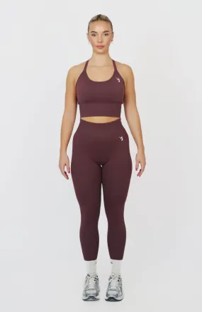 Form Seamless Scrunch Leggings & Sports Bra Set - Plum Purple