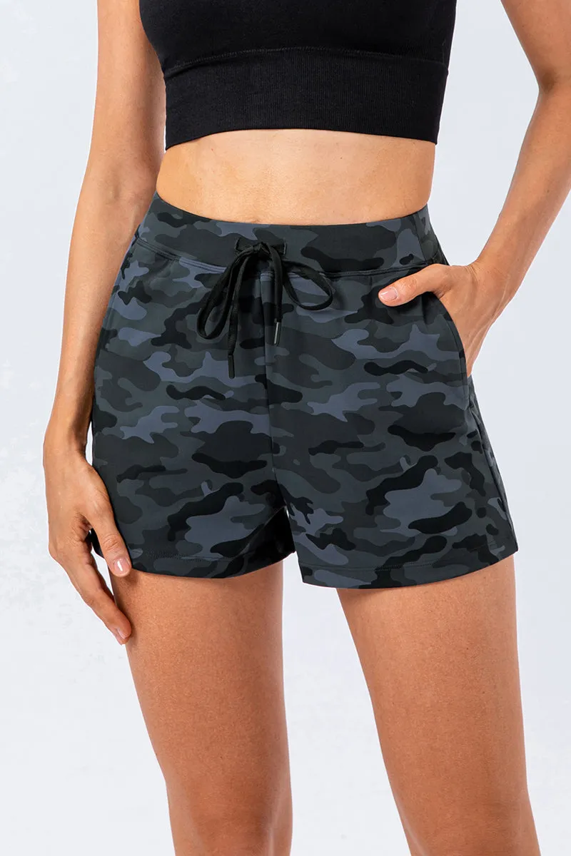 High-Rise Printed Running Shorts