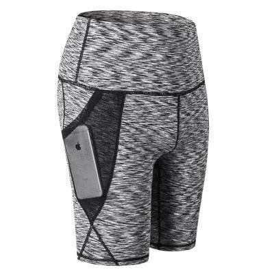 High Waist Elastic Running Shorts Fitness Gym Short