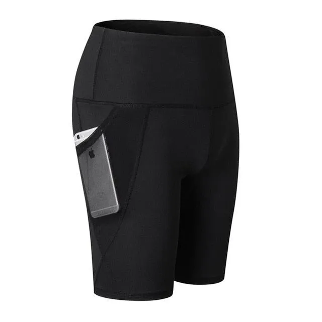 High Waist Elastic Running Shorts Fitness Gym Short