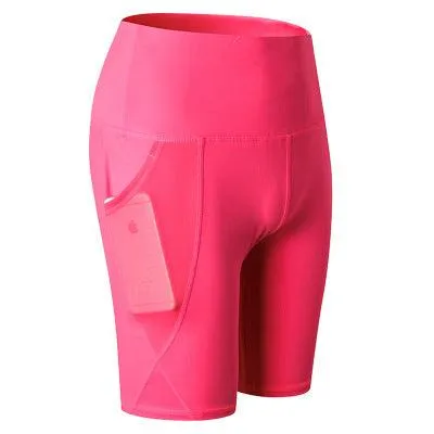 High Waist Elastic Running Shorts Fitness Gym Short