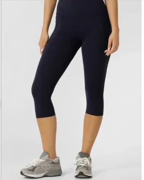 Lorna Jane Amy Phone Pocket 3/4 Tech Leggings - French Navy