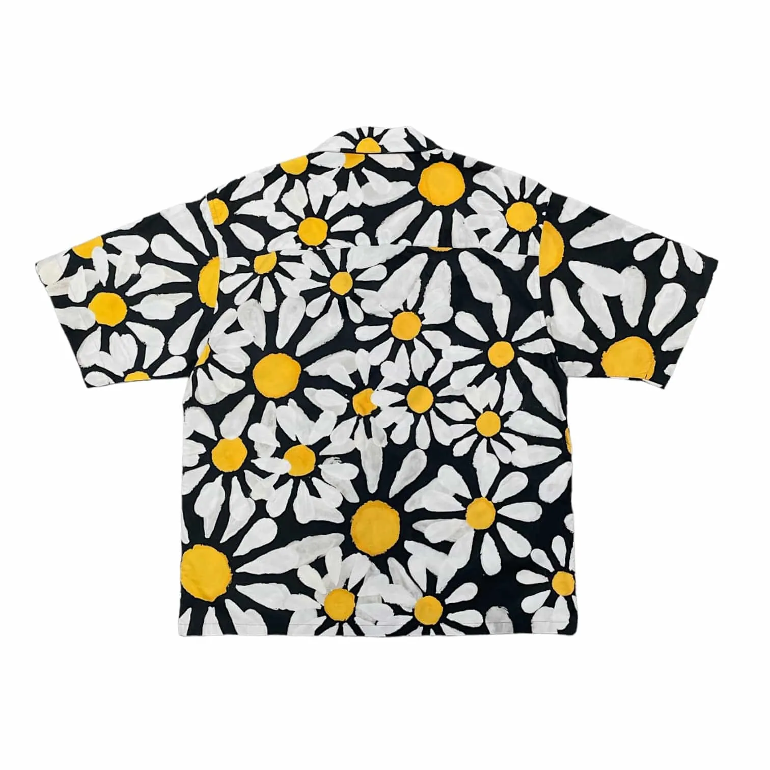 Marni Flower Button Up Short Sleeve Shirt Yellow Black Pre-Owned