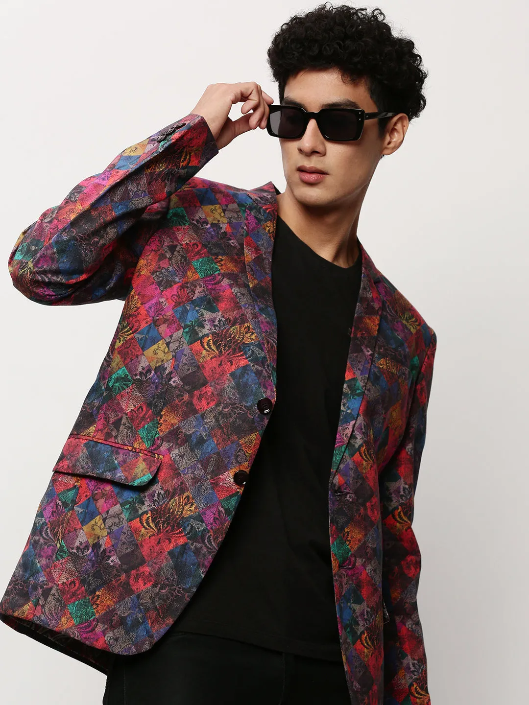 Men Multi Printed Casual Blazers