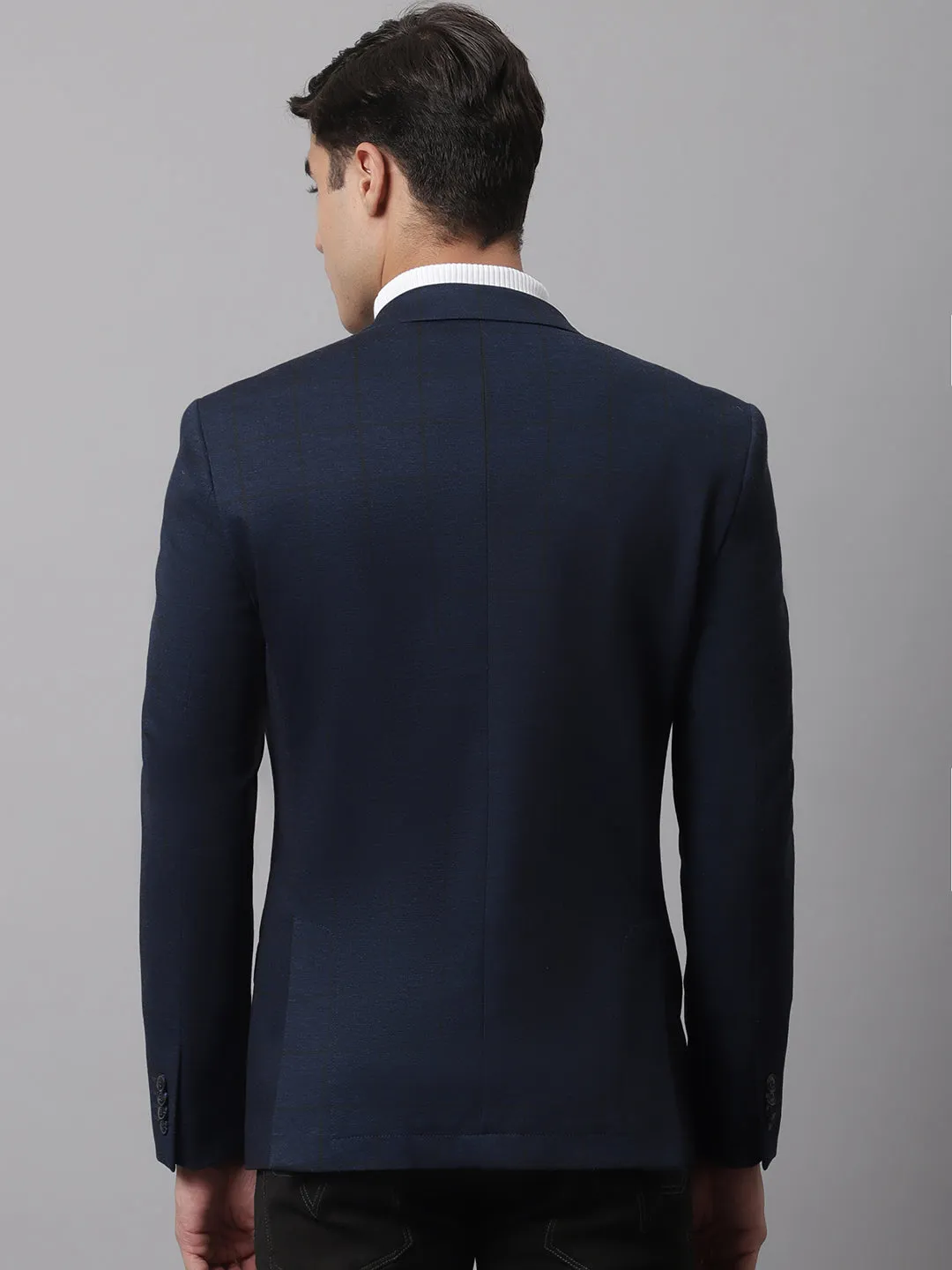 Men Navy Casual Blazer