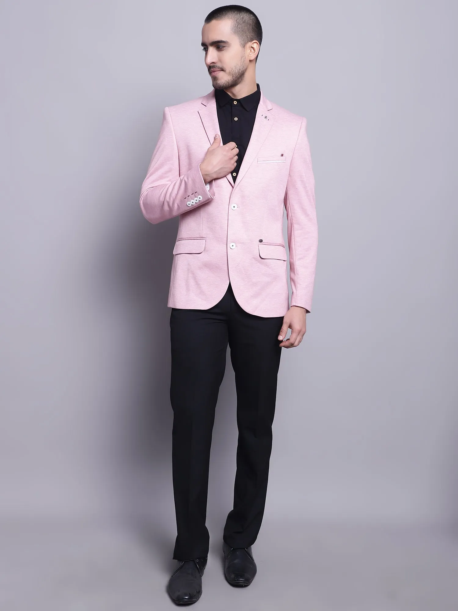 Men Pink Casual Blazer