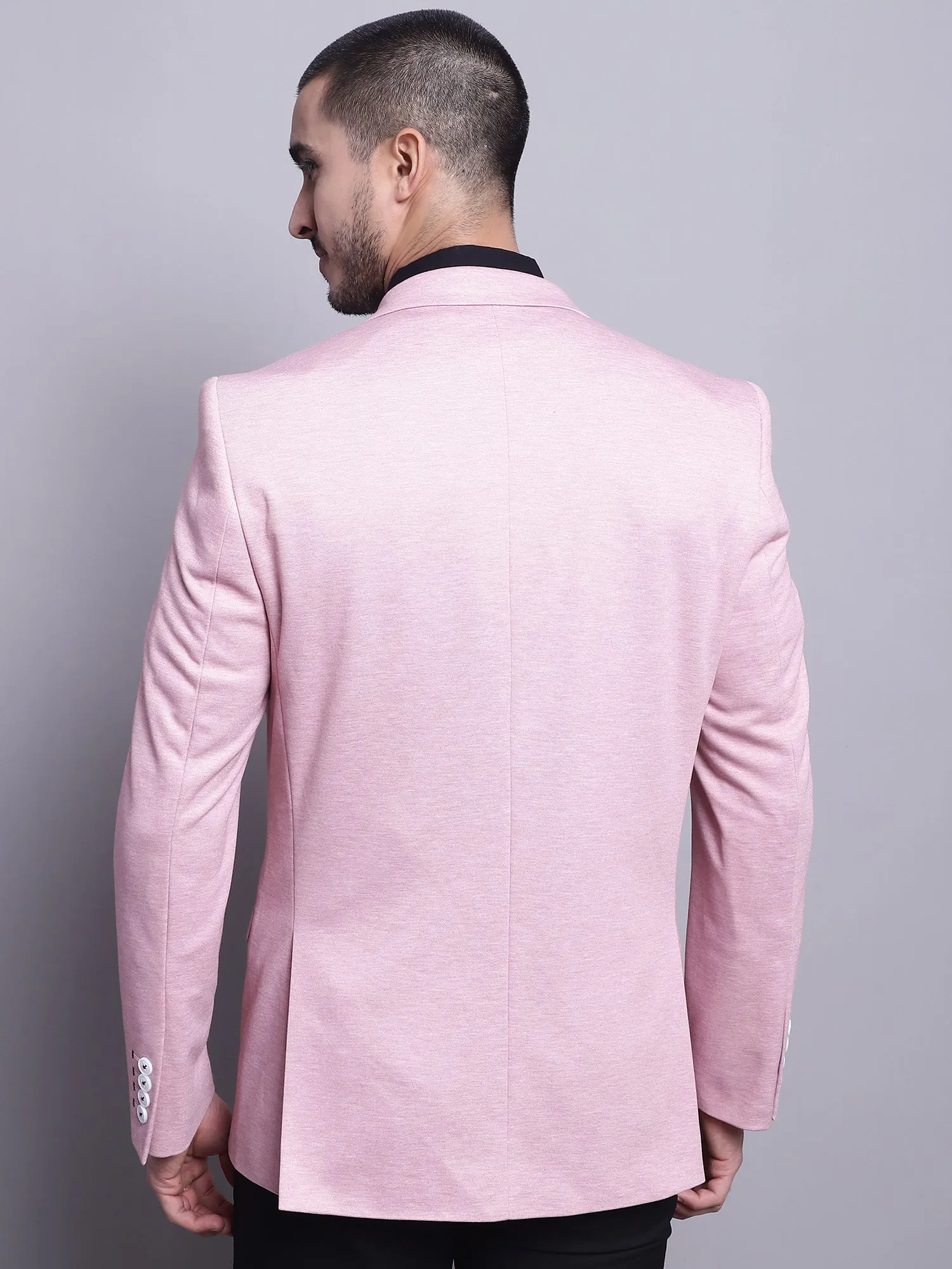 Men Pink Casual Blazer