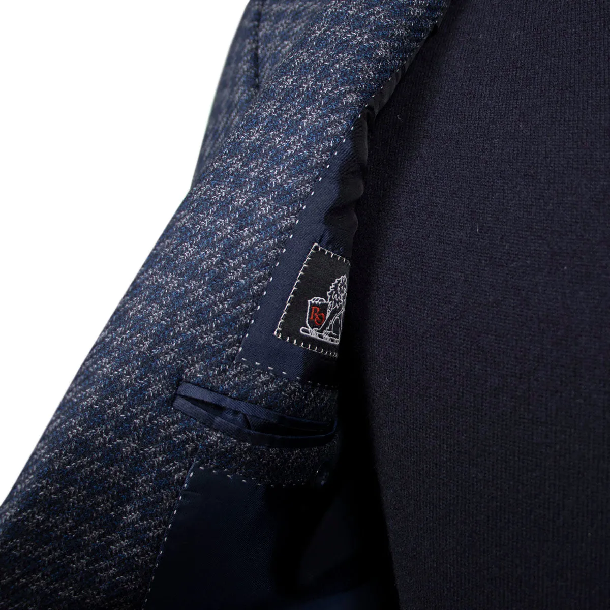 Navy & Grey Twill Pure Wool Jacket