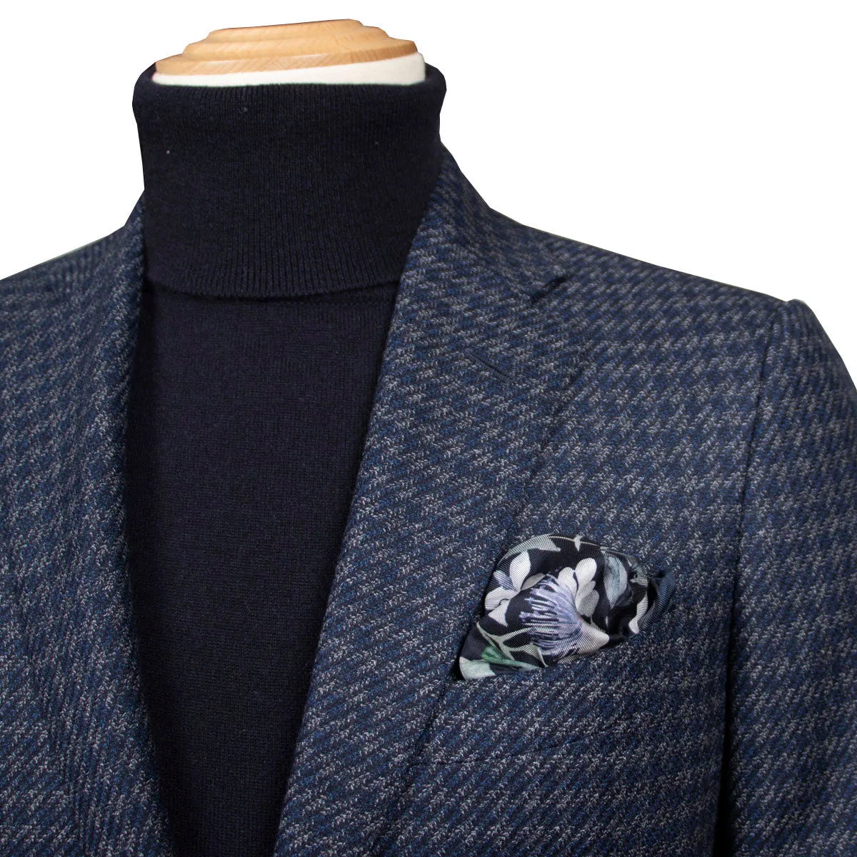 Navy & Grey Twill Pure Wool Jacket