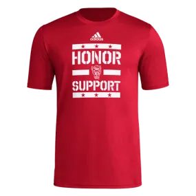 NC State Wolfpack adidas Red Honor and Support Pregame Creator T-Shirt