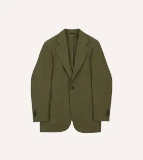 Olive Irish Linen Tailored Jacket