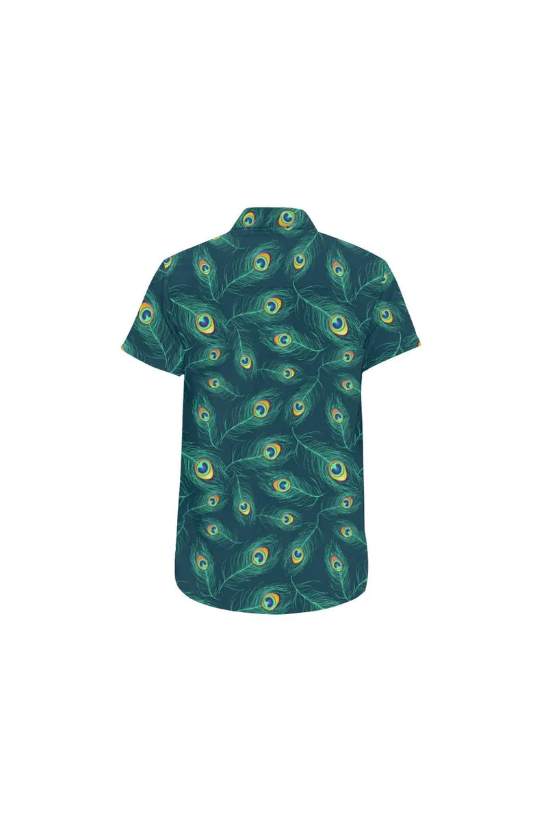 Peacock Feathers Men's All Over Print Short Sleeve Shirt (Model T53)