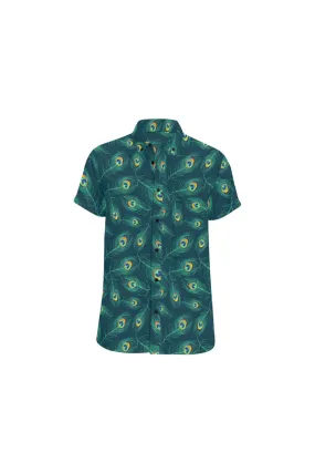 Peacock Feathers Men's All Over Print Short Sleeve Shirt (Model T53)