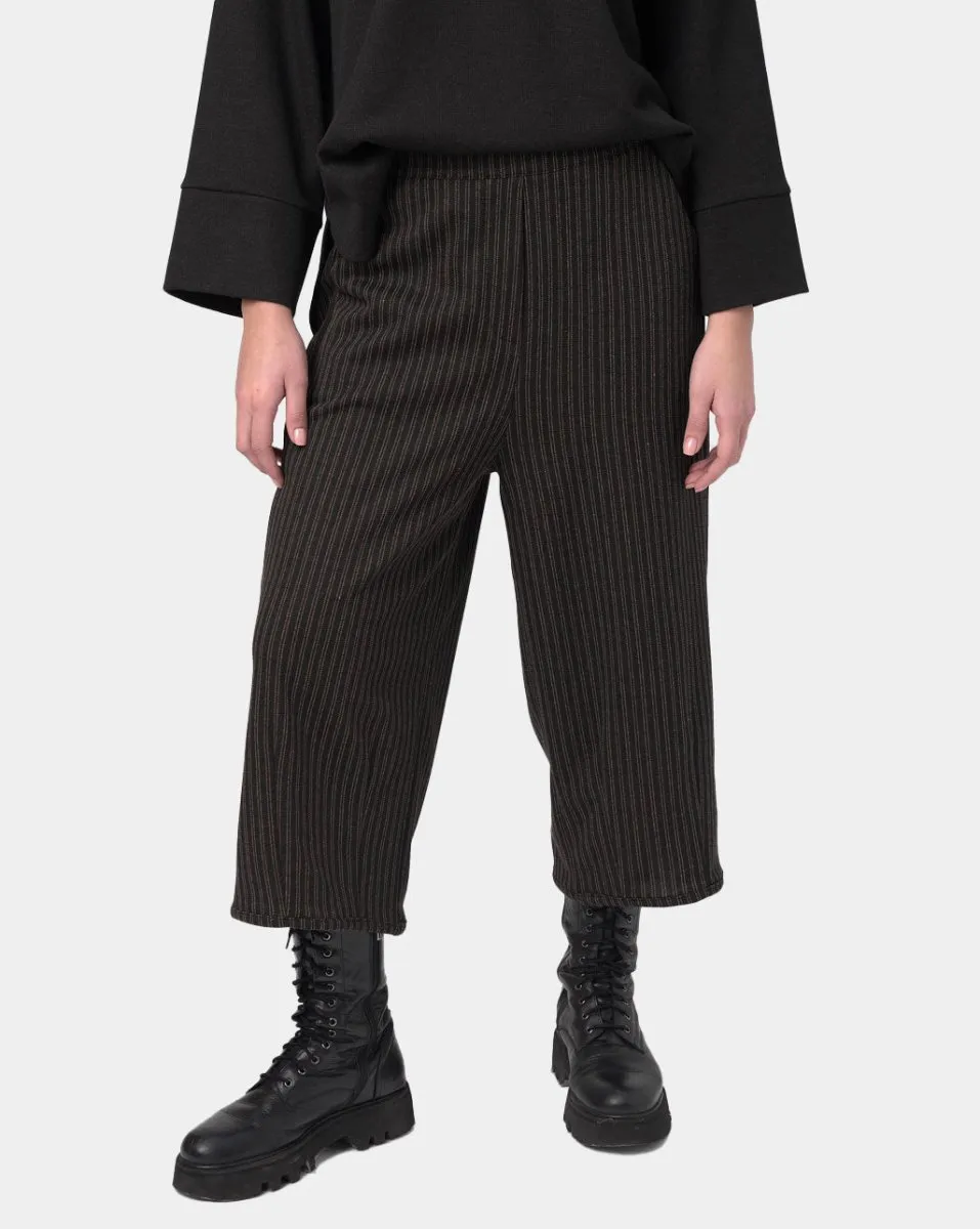 Pinstriped Elastic Waist Pants