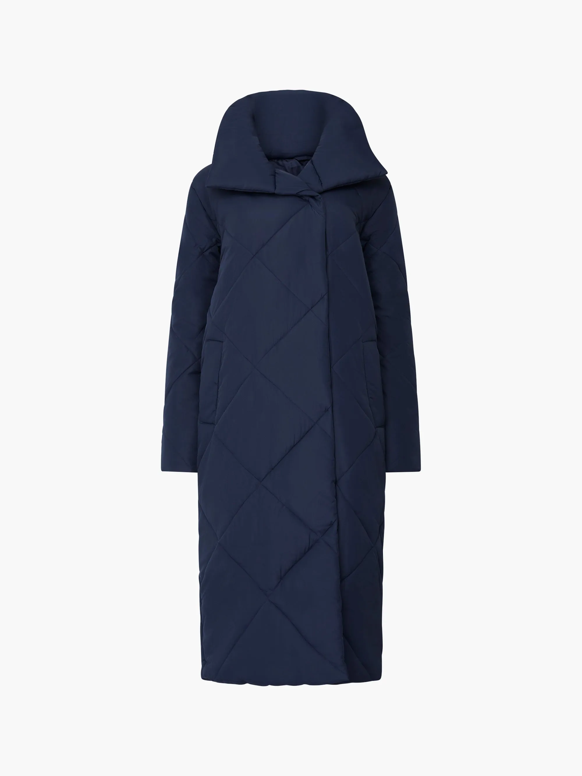 Shawl Long Diamond Puffer Coat