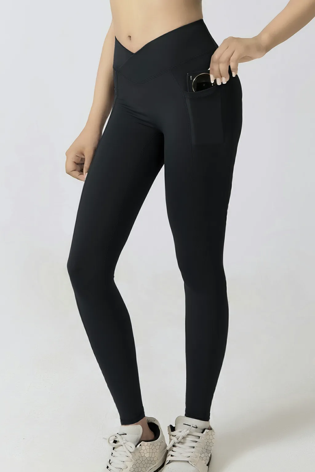 Side Pocket Cross-Waist Leggings