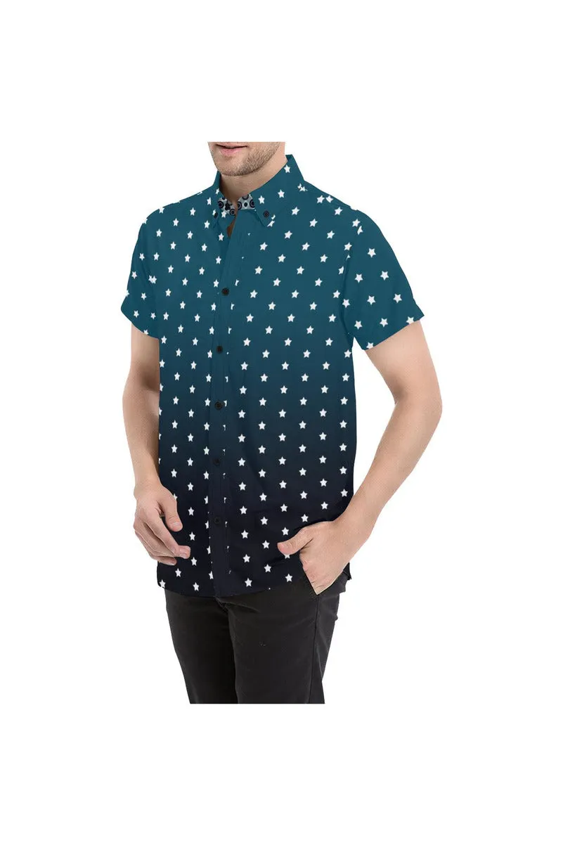 Starry Midnight Men's All Over Print Short Sleeve Shirt