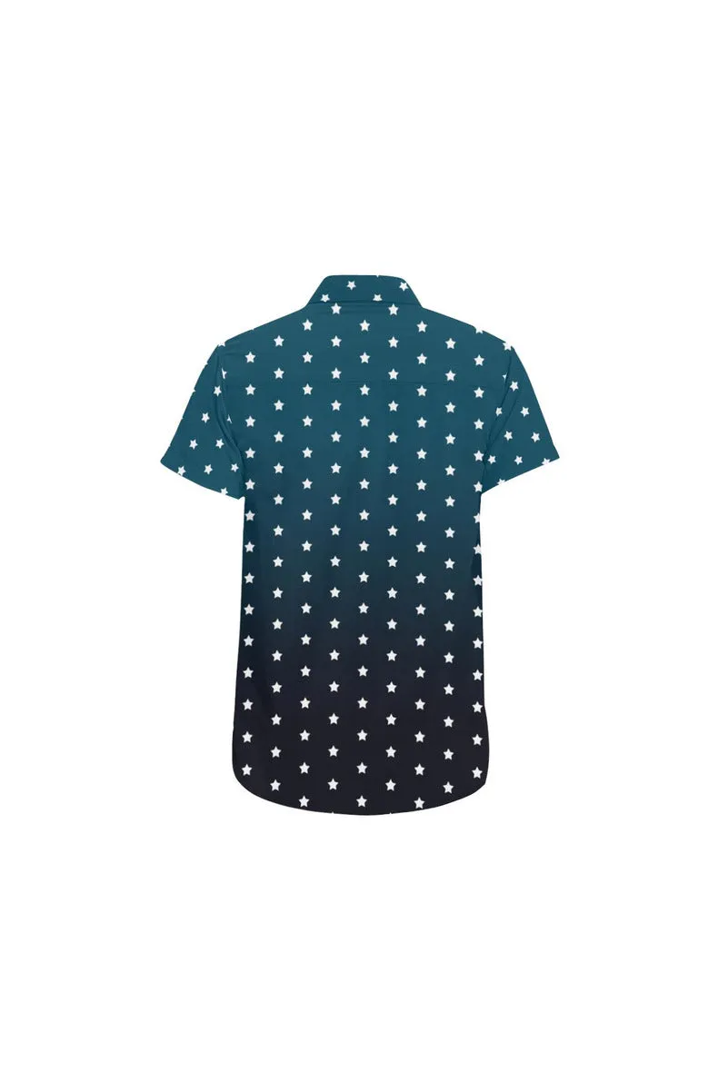 Starry Midnight Men's All Over Print Short Sleeve Shirt