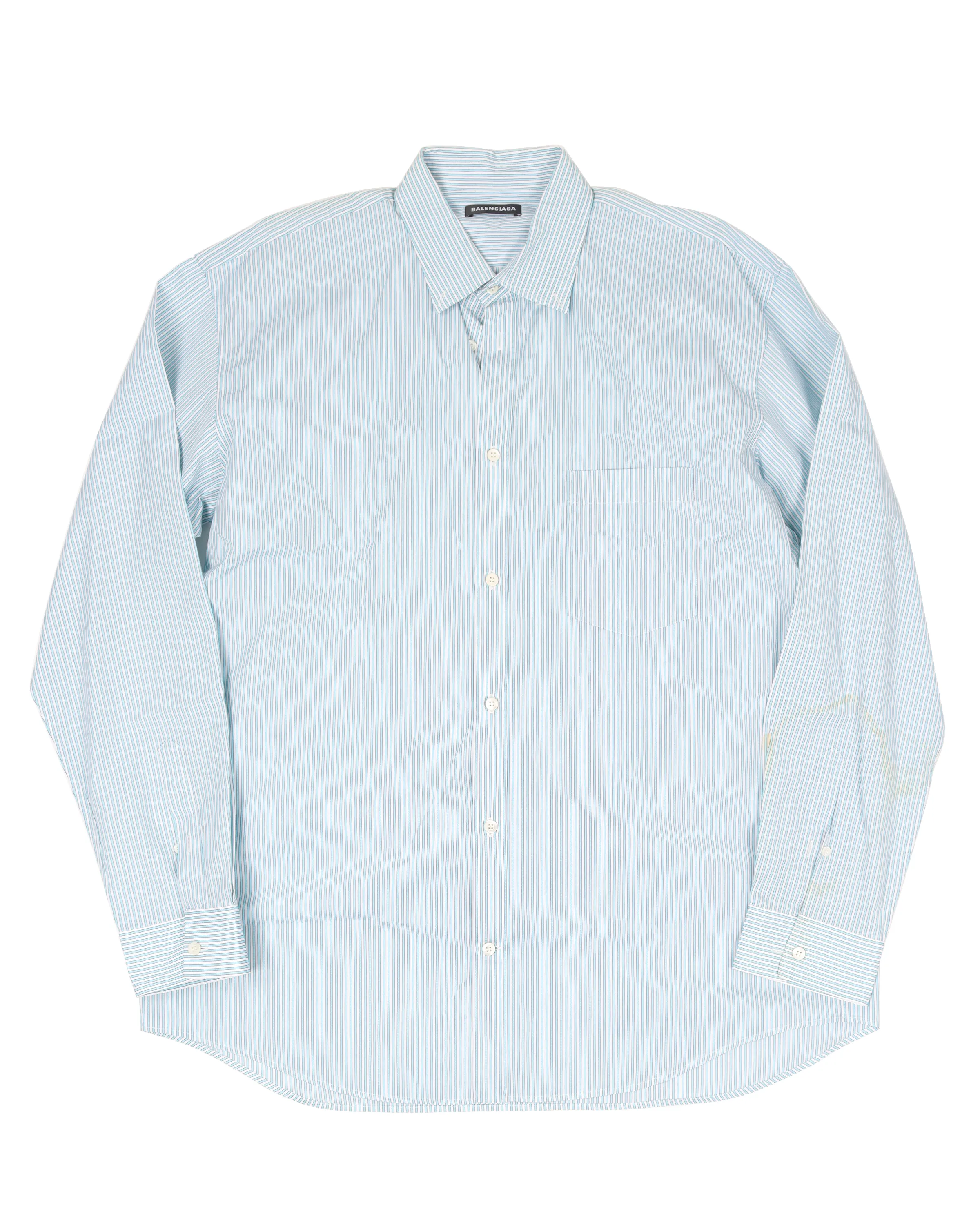 Striped Logo Button up Shirt