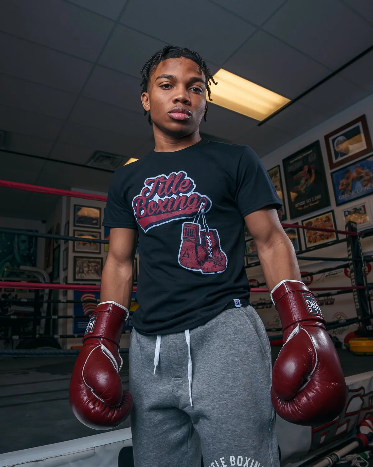 TITLE Boxing Classic Script Performance Tee