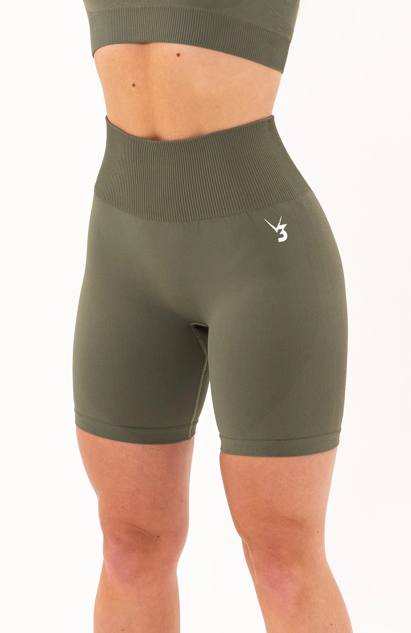 Unlimited Seamless Shorts - Olive Fade