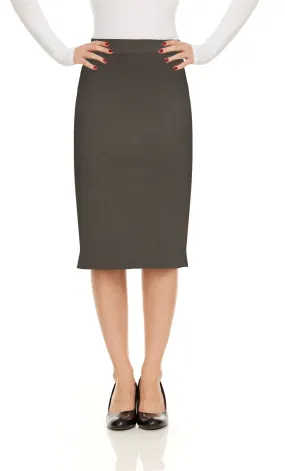 Women's Tapered Fit Stretch Ponte Pencil Skirt