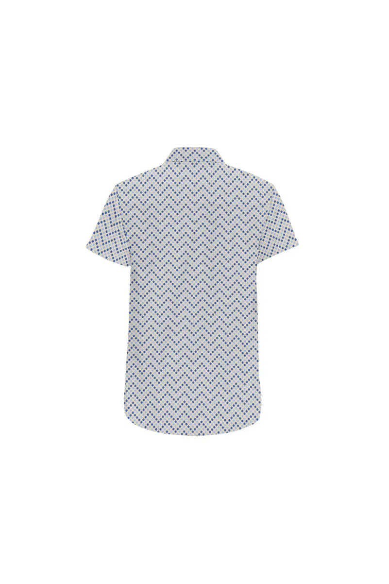 Zig Zag Dots Men's All Over Print Short Sleeve Shirt (Model T53)